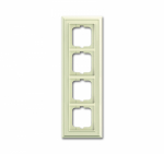 Рамка 4-пост. цвет белый Слоновая кость глянцевый, пластик горизонт. и вертик., IP20 ДИНАСТИЯ ABB