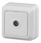 Розетка 1гн ТВ одиночная о/у белый IP20 2-301-01 Intro Quadro ЭРА (1/10)