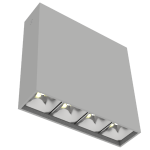 Светодиодный светильник VARTON DL-Box Reflect Multi 1x4 накладной 14 Вт 4000 К 150х40х150 мм RAL7045 серый муар 24°