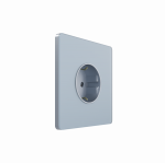Systeme Infinity, Розетка С/У с ЗК (250В, 16А, защит.шторки), Стальное небо Systeme Infinity, Розетка С/У с ЗК (250В, 16А, защит.шторки), Стальное небо