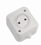 Розетка 1гн без З/К о/у белый 16А IP44 Nemliyer Makel (1/10/100)