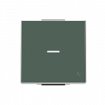 Клавиша одинарная перекидная для выкл-ля/кнопки символ «звонок» пластик зеленый матовая IP20 ABB