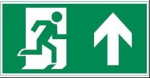Е38 Направление к эвакуационному выходу прямо (260x117) белый oracal URAN STANDARD