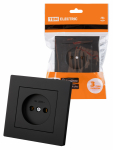 Розетка 2П 10А 250В черная "Сенеж" TDM Розетка 2П 10А 250В черная "Сенеж" TDM