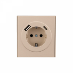 Розетка STRONG 1-ая с/з с/у з/ш 16А с USB A+C быстрой зарядки 5В/3А шелк KRANZ Розетка STRONG 1-ая с/з с/у з/ш 16А с USB A+C быстрой зарядки 5В/3А шелк KRANZ