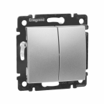 Выключатель 2кл прох с/у алюминий Valena Legrand (1/10) Выключатель 2кл прох с/у алюминий Valena Legrand (1/10)