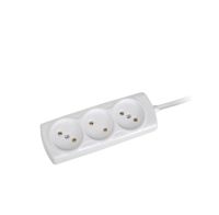 Удлинитель 3гн без З/К 1,5м белый 6А ПВС 2х0.75 КОСМОС (1/50) Удлинитель 3гн без З/К 1,5м белый 6А ПВС 2х0.75 КОСМОС (1/50)