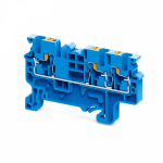 Зажим клеммный проходной 5мм размер ячейки 0мм на DIN-рейку/G-рейка 1 уровень сечение провода 2.5мм² 24А 1000В полиамид (pa) КЭАЗ (Курский электроаппа