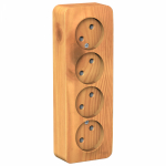 Розетка 4гн без З/К о/у ясень изол.пласт. 16А IP20 Blanca Systeme Electric (1/5)