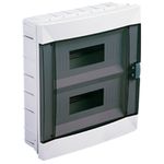 Бокс ЩРВ-П-24мод встр. пласт бел (дв.прозр) 2 ряда IP40 Makel (1/4)