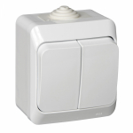 Выключатель 2кл о/у белый IP44 Этюд Systeme Electric (1/14) Выключатель 2кл о/у белый IP44 Этюд Systeme Electric (1/14)