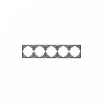 Рамка 5гн титан MIELE ROUND KRANZ (1/100)