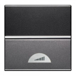 Диммер механизм с накладкой 40-450ВА с/у, Uн=230В антрацит с доп.входом управл. ABB Zenit