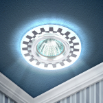 DK LD47 SL /1 Светильник ЭРА декор cо светодиодной подсветкой MR16, зеркальный (50/1800)