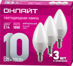 Лампа ОНЛАЙТ 90 820 OLL-01-02 (C37-10-230-4K-E14-FR-PACK3)