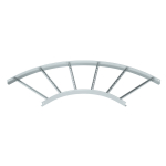 Секция угловая 90° LB 90 660 R5 FS, для лестничных лотков, R=500 мм, h=60 мм, B=600 мм, сталь, конвейерный цинк Секция угловая 90° LB 90 660 R5 FS, для лестничных лотков, R=500 мм, h=60 мм, B=600 мм, сталь, конвейерный цинк