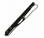 Hyperline SHE-12SH-4IEC-SF-2.5EU Блок розеток, 12 розеток Schuko+4хIEC320 C13, 16 A, 250В, с выключателем, защита от перенапряжения, кабель питания 3х