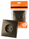 Розетка 1гн без З/К с/у бронза 10А Лама TDM Розетка 1гн без З/К с/у бронза 10А Лама TDM