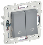 Выключатель управления жалюзи с/у серый механизм SK-V12Gr SKANDY IEK (1/10/100)