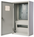 Корпус распред. шкафа настенный открытого монтажа 1двер. сталь серый 300мм 520мм 160мм с монтажной платой IP31 DEKraft