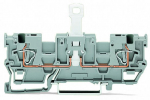 Клемма с ножевым размыкателем 1 уровень 2.5мм² 32А 400В без торцевой изолирующей пластины цвет серый Wago