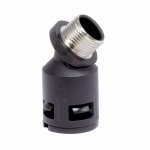 Муфта 45 грд. труба-коробка с металлической резьбой DN 17 мм, М20х1,5, полиамид, цвет черный