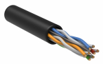 UTP 4PR 23AWG CAT6 информационный solid, черный outdoor ITK