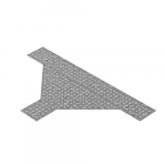 Донная вставка для тройника для лотков ЛКР 600, толщ. 1,0 мм, гор. цинк Донная вставка для тройника для лотков ЛКР 600, толщ. 1,0 мм, гор. цинк