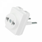 Переходник 3гн "Козья ножка" белый 220В 10А REXANT (1/1/100)