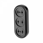 Колодка 3гн без З/К карболитовая черная 16А REXANT