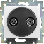 Розетка 2гн ТВ+радио TV+R звезда с/у белый механизм Valena Classic Legrand