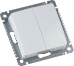 Выключатель 2кл. с накладкой с/у белый глянц 10А 250В IP20 Master Hegel (1/20/20) Выключатель 2кл. с накладкой с/у белый глянц 10А 250В IP20 Master Hegel (1/20/20)