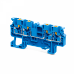 Зажим клеммный проходной 5мм размер ячейки 0мм на DIN-рейку/G-рейка 1 уровень сечение провода 2.5мм² 24А 1000В полиамид (pa) КЭАЗ (Курский электроаппа