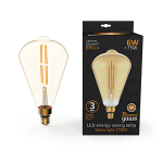 Лампа светодиод 6Вт 890Лм 2700К Е27 ST164 золото straight LED Gauss Filament 1/6 Лампа светодиод 6Вт 890Лм 2700К Е27 ST164 золото straight LED Gauss Filament 1/6