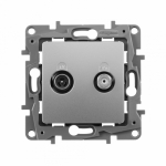 Розетка 2гн ТВ+спутник TV+SAT с/у алюминий механизм Etika Legrand Розетка 2гн ТВ+спутник TV+SAT с/у алюминий механизм Etika Legrand