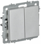 BRITE Выключ. 2-кл. прох. 10А б/к ВС11-2-6-БрА алюм. IEK BRITE Выключ. 2-кл. прох. 10А б/к ВС11-2-6-БрА алюм. IEK