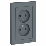 Розетка 2гн без З/К шторки с/у грифель в сборе 16А AtlasDesign Systeme Electric Розетка 2гн без З/К шторки с/у грифель в сборе 16А AtlasDesign Systeme Electric