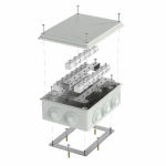Коробка огнестойкая для о/п 40-0320-FR6.0-40 Е15-Е120 RAL7035 200х150х75 (5 шт/кор) Промрукав