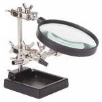 Держатель "третья рука" с лупой х3,0 D=60 мм без подставки под паяльник REXANT (1/1/20)