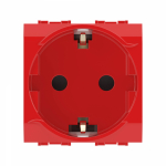 Электрическая розетка, с заземлением, со шторками, красная,2 мод. Электрическая розетка, с заземлением, со шторками, красная,2 мод.