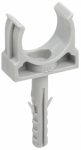 Клипса d20 серая с дюбелем без винта CT20 ELASTA IEK (100/2000)