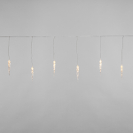 Гирлянда «Сосульки» 1,5х0,25 м, прозрачный провод, теплый белый цвет свечения NEON-NIGHT