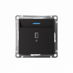 Выключатель 1кл карточный с/у с подсветкой, 10А, без задержки отключения, механизм, КАРБОН ATLASDESIGN