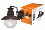 Светильник садово-парковый "Марсель" 60 Вт, вниз, алюм., прозрачное/махагон, Е27, TDM Светильник садово-парковый "Марсель" 60 Вт, вниз, алюм., прозрачное/махагон, Е27, TDM