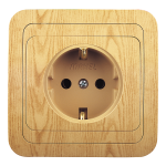 Makel Mimoza N дуб розетка с/з Makel Mimoza N дуб розетка с/з