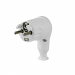 Вилка с кнопкой извлечения с З/К белая 16А EKF (1/12/240)