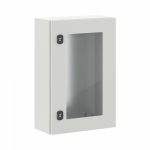 Корпус распред. шкафа 1двер. сталь серый 400мм 600мм 200мм с монтажной платой IP66 DKC