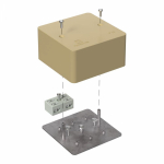 Коробка огнестойкая разветвительная для кабель-канала 40-0460-FR6.0-4-2-Р Е15-Е60 RAL1001 85х85х45 (44 шт/кор) Промрукав