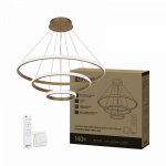 Светильник светодиодный ESTETIKA RING-140RC-3GL 140Вт 230В 3000-6500K 600/400/200 1.2м трос пульт ДУ золото IN HOME Светильник светодиодный ESTETIKA RING-140RC-3GL 140Вт 230В 3000-6500K 600/400/200 1.2м трос пульт ДУ золото IN HOME