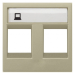 Центр. плата для подкл. ср-в связи и выч. техники с/у пластик латунь с надписью IP20 ABB Zenit